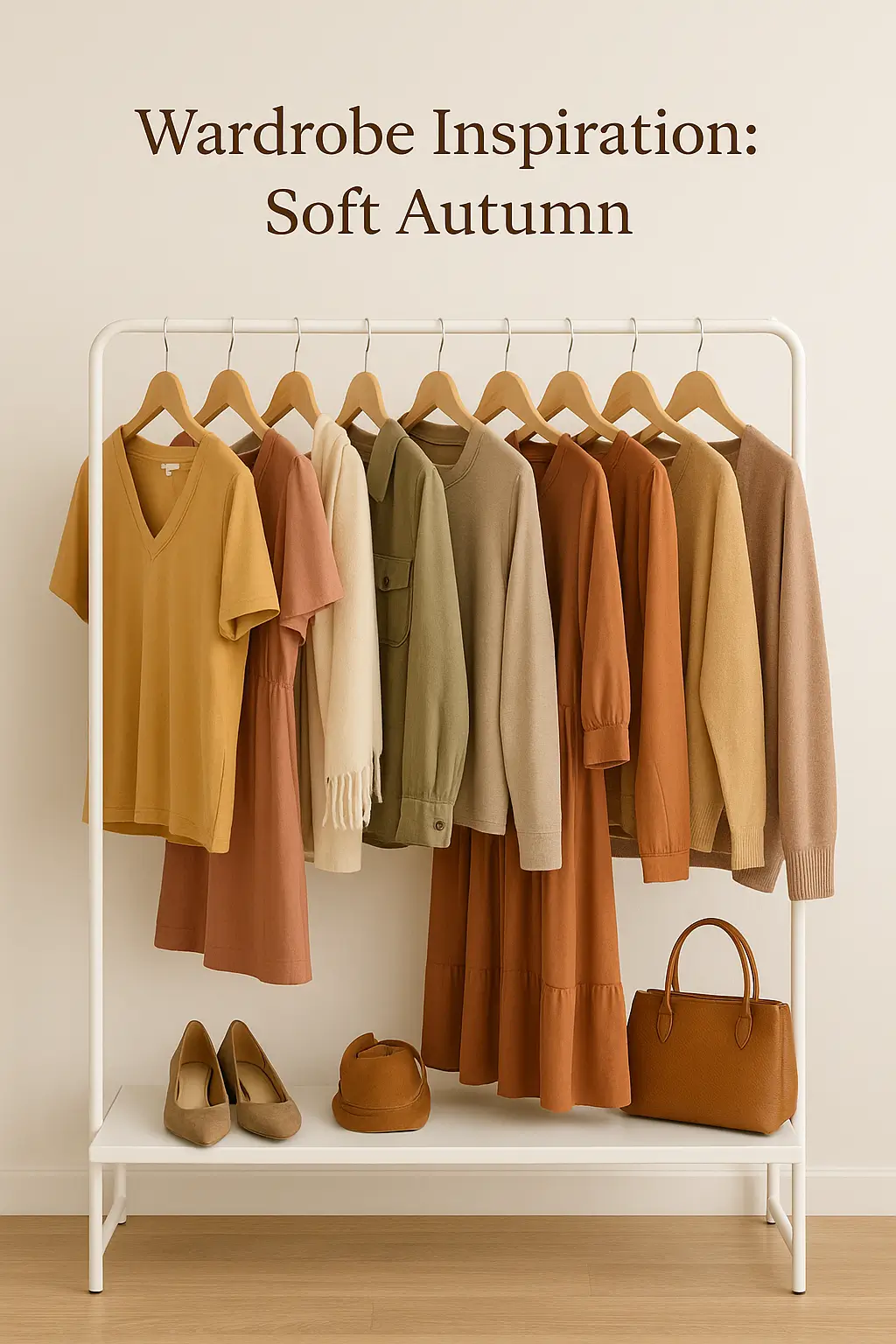 Inspirational wardrobe flat lay in harmonious colors Inspirational wardrobe flat lay in harmonious colors