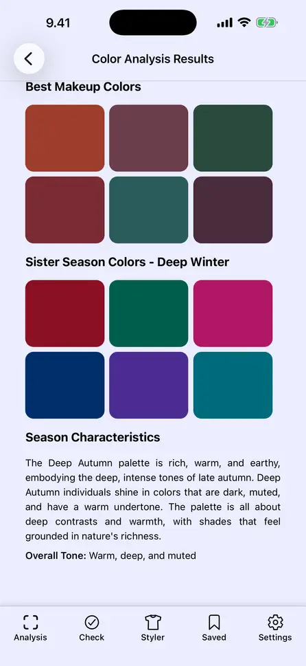 Find your makeup and sister-season colours