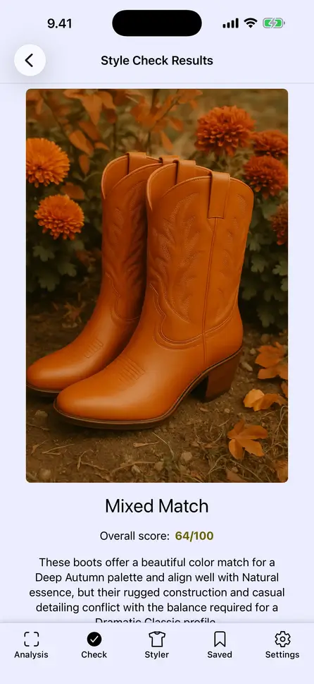 Check a complete style match