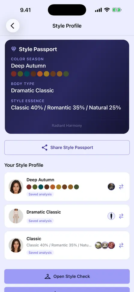 See your unified Style Profile