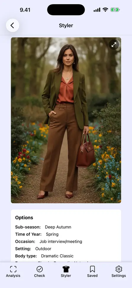 Create a look for a job interview
